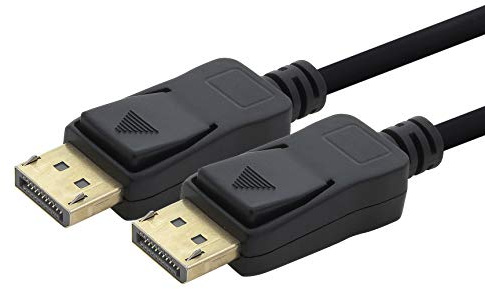 2 x câble DP 4K 60 Hz - 3,0 m -Câble Displayport, bande passante DP 1.2 de max. 21,6 Gbit s 4K2K 60 Hz compatible 1.1, HDCP, DPCP noir