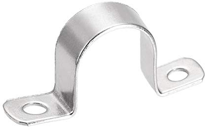 sourcing map 2St 35mm (1.4) starr Rohrband 2 Löcher Rohrbänder 304 Edelstahl Spannrohrklemme