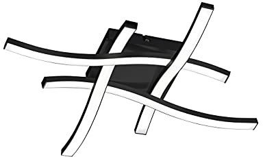 Reality Leuchten LED Deckenleuchte Route R62474132, Metall Schwarz matt, inkl. 4x 5 Watt LED |