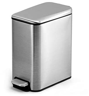 MOOMOO Like A Breeze Papelera de Basura de Cocina Rectangular de Acero Inoxidable 5L (Color : D)