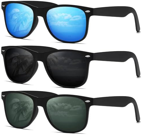 DEMIKOS Sunglasses Men Polarized Sunglasses for Mens Womens Retro Mirror Lens for Driving Fishing UV Protection