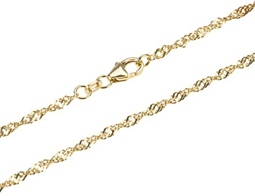 NKlaus 18,5cm Armband Singapur Kette 585 Gelb Gold 14 Karat Damen Amrkette designer Goldkette 2271