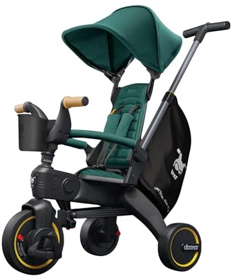 Doona Liki Trike S5, Racing Green - 5-in-1 Compact, Foldable Tricycle - Suitable for Toddlers 10 to 36 Months