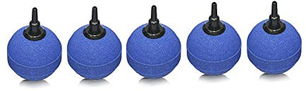 XRMXF Aquarium Sprudelstein Aeras Micro Ball Sauerstoffzufuhr Durchmesser 25/30/40/50 mm Außströmstein Luftausströmer (Blau Ø 40mm - 5 Stücke)