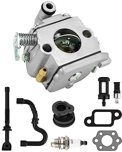 QWORKVergaserset Geeignet für STIHL MS170 180 017 018, für Kettensäge Rasenmäher Zubehör, mit Zubehör