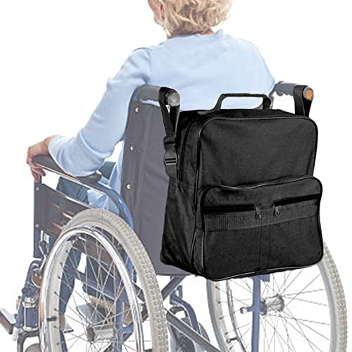 Wheelchair Backpack - Electric Transport Chair Walker Accessories Pouch for Disabled & Handicap Carrying Loose Items