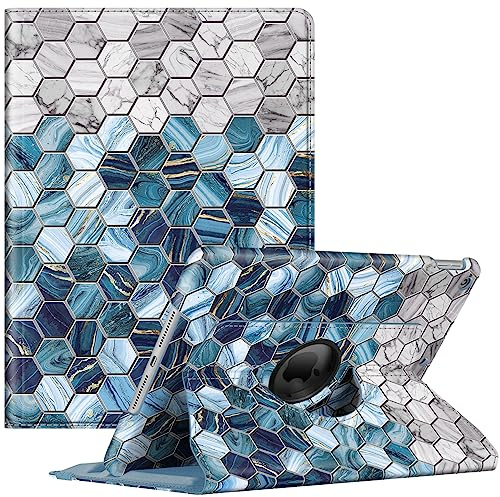 FINTIE Rotating Custodia per iPad 10.2 Pollici 9a / 8a / 7a Generazione (2021 2020 2019) con Built-in Pencil Holder - 360 Gradi di Rotante Cover Protettiva Case con Auto Svegliati/Sonno, Agate