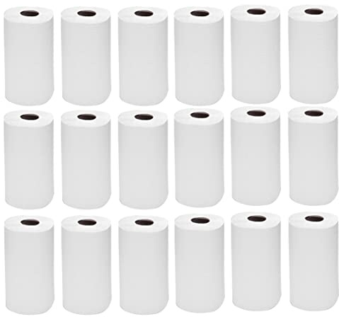 Pack of 20 - Centrefeed Kitchen Rolls - 40 GSM White Hand Kitchen Towels 2 Ply Embossed Wiping Tissue Paper Rolls Strong Absorbent Towels Cleaning Wipe Commercial Home Use (200 Sheets Roll)