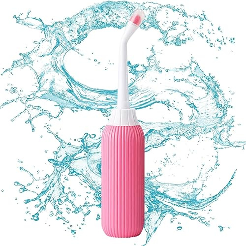 Jingan Bidet Format | Lavage Post-Partum féminine 500 ML | Bidet Portable avec Sac Rangement pour Squeeze Use Personal Hygiene Feminine Travel Bidet