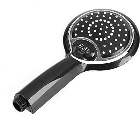 Uadme bluebone Pommeau De Douche,Pomme De Douche à Main LED 3 Couleurs,Affichage Numérique de la Température,Pomme De Douche pour Salle De Bain,Lavage du Corps
