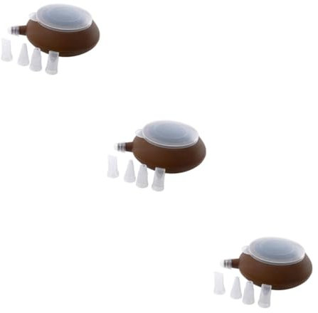 Alipis 3pcs Nozzles Macaron Silicone Pastry Cake Decorating Pen Baking Mould Craft Mold Cake Pan Mould for Baking