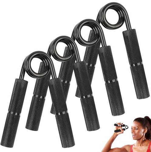 Handtrainer Unterarmtrainer 4Pack (100-250LB), Griffkraft Handgelenk Trainer, Metall Handmuskeltrainer, Rutschfester Hand Grip Strengthener für Muskelaufbau und Hand-Rehabilitationsübungen
