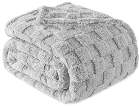 Exclusivo Mezcla Manta Polar, Jacquard de Cuadro, Cubrecama, 150 × 200 cm