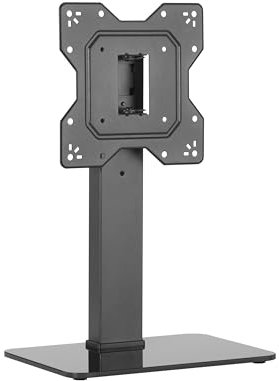 Thor by Labgear Meuble TV Universel avec Support pour téléviseurs LCD/LED/Plasma 58,4 à 109,2 cm Hauteur réglable avec Base en Verre trempé et Gestion des câbles – Charge maximale de 40 kg VESA 200 x