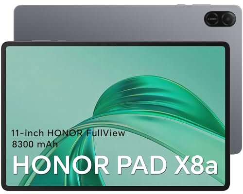 HONOR Pad X8a 11 Pollici 90Hz Eye Protection Display 4GB/128GB WIFI 8300mAh Batteria Tablet, 4 Altoparlanti, Android 14, Space Gray [Versione italiana]