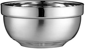 CHFYIJYHM Tazón de ensalada de acero inoxidable 304 con doble aislamiento para profundizar y engrosar la familia, cuenco de arroz, cuenco de sopa, cuenco de platino