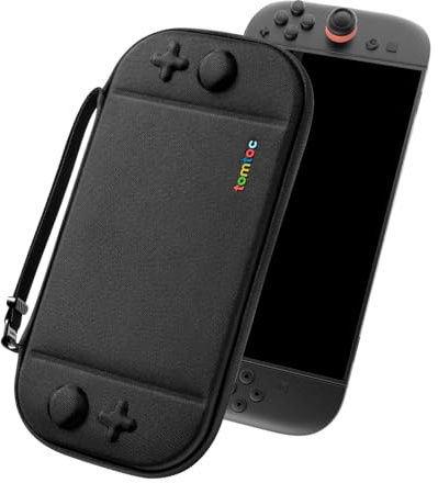 tomtoc Pochette Nintendo Switch 2, Étui Rigide Slim, Protection Militaire | Avec 12 Cartouches de Jeu, Brevet Original, Intérieur Doux, Housse de Transport pour Console, Voyage et Quotidien