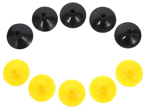 BESPORTBLE 10 Stück Saugnapfpfeile für Bogenschießen Ersatz aus Gummi | Kindergeeignet, Schwarz und Gelb, Leichtes für Zielscheiben, Einfache Nutzung