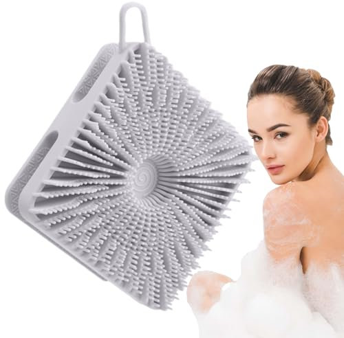 Silicone Body Scrub, Hair Scalp Massager - Silicone Double-Sided Body Scrubbing | 2-in-1 Scalp Massagers, Loofah with Soft Bristles, Shower Accessories for All Types of Skin