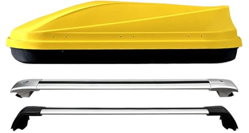 JXYQZD Maletero Techo Coche Impermeable con Baca, Caja de Techo Rígida de ABS, con Apertura Lateral y Llaves de Seguridad, para Coche y SUV(Yellow,151x72x36cm)