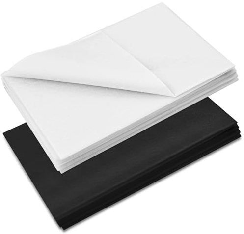 1 X 1 m Bügelvlies zum Verstärken Fusible Interfacing Leichter Bügelfließe | Iron-On Interfacing Bügelvlies Schwarz und Weiß Stickvlies zum Aufbügeln Aufbügelbare Vlies Einlagestoff