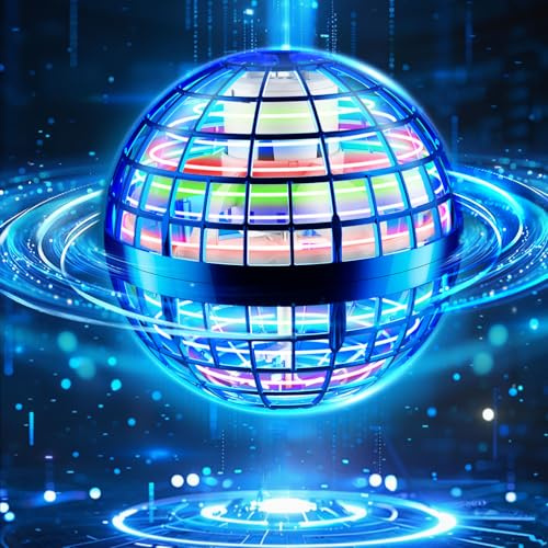 Flying Orb Ball 2025, Hover Ball Pro, Hand Controller Mini Drone with RGB Light, Magic Globe Boomerang Toys for Boys Girls Kids 6 7 8 9 10 11 12, Cool Stuff Birthday Gifts Christmas Stocking Fillers