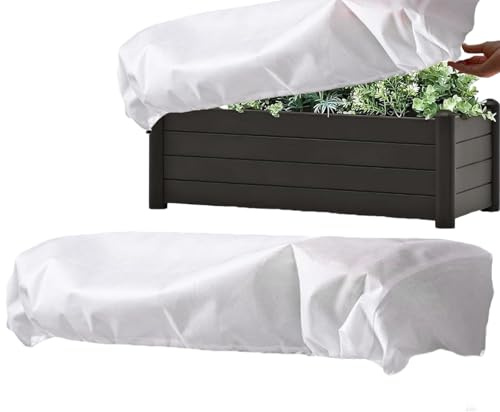 Cubiertas De Jardín Para Parterres Elevados - Malla Antipájaros Con Cordón Ajustable Para Huertos Elevados | Pantalla Reutilizable De Malla Protectora Y Cubierta Antihielo Para Cajas De Flores,