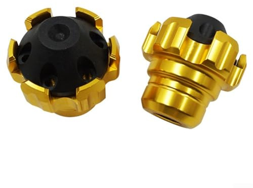 Protectores deslizantes de copa para marco de motocicleta, protección contra colisiones y caídas, almohadillas deslizantes externas de aleación de aluminio para motocicleta (amarillo)