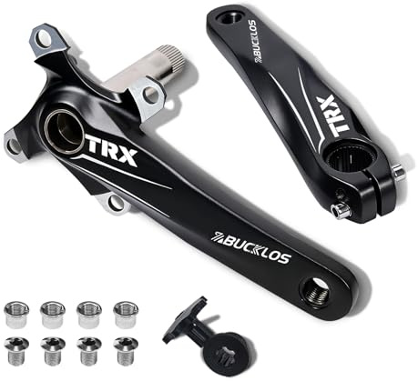 AEYINO 104 BCD MTB Kurbelsatz 170mm - Aluminium 1x | 104 BCD, Hohl-integriertes Design, inkl. Narrow-Wide Kettenblatt (32-38T) & Tretlagerbolzen, Leichtes Alu für MTB