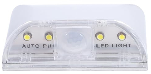Alipis Lampe LED pour Trou de Serrure Automatique à Détecteur Pir 1pc | Piles Aa Lr06, 4 LED Intégrées, Capteur Infrarouge avec Angle de Détection Moyen, Boîtier Plastique Argenté