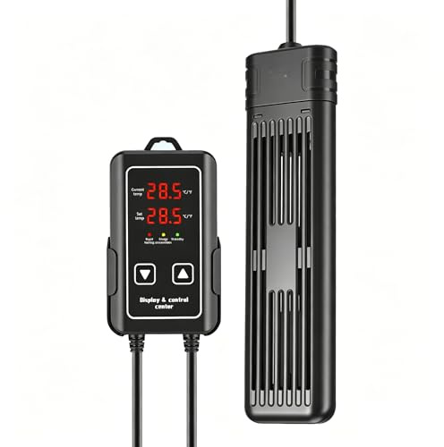 Nastopee Aquarium Heizung, 600W Einstellbare Aquarium Heizstab mit Externem Digitalanzeige LED Controller, Übertemperaturschutz, Heizung für Aquarien für Salz- und Süßwasser(200-400L)