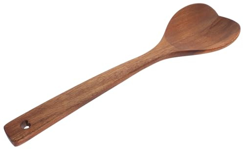 TOPPERFUN Cucchiaio di Legno per Insalata Cucchiaio per Cucinare in Legno Riutilizzabile Utensile per Servire Insalata