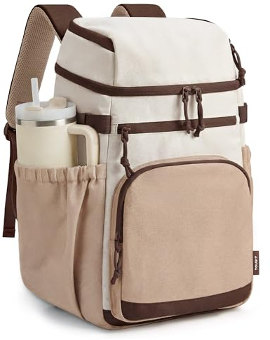 TOURIT Isolierter Kühlrucksack 30 Dosen, Auslaufsichere Lunch Kühltasche mit Zwei Fächern Leichter, wasserdichter Kühlrucksack für Damen und Herren Ideal für Strand, Camping, Picknick, Wandern Reisen