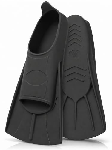 Kurze Schwimmflossen, Kurze Flossen, Silikon Schnorchelflossen, Unisex Trainingsflossen für Schwimmen, Freiwasser, Schnorcheln, Tauchen für Erwachsene Kinder Anfänge