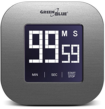 GreenBlue GB524 magnetisk digital timer med pekskärm nedräkningsläge stoppur magnetisk baksida