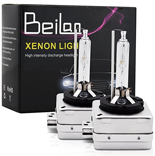 BeiLan D1S 6000k Ampoule Xénon HID LED Lampe de Rechange pour 12V 35W Voiture Phare Avant,lot de 2