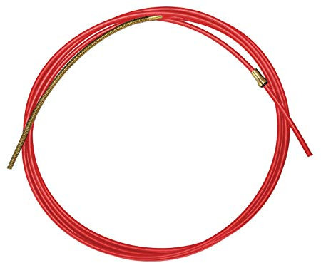 Teflonseele rot 1,0-1,2 mm Ø - 5 m (5,4m) lang mit Messingspirale