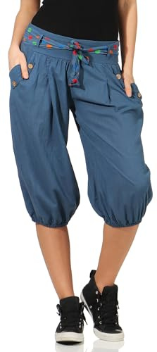 Malito Mujer Pantalón con Cinturón Corto Aladin Yoga Pants 3416