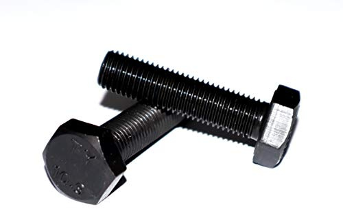 Sechskantschraube M8x1,0x25 DIN 961 Stückzahl 10 Feingewinde Stahl schwarz 10.9 Gewinde bis zum Kopf