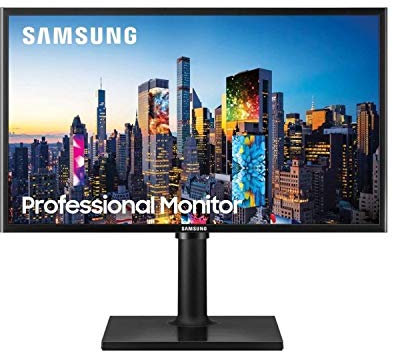 Samsung Schermo Professionale per PC da 24, Serie T40F, Nero, piastrella Pls, Full HD (1920 x 1080), VGA, HDMI, Supporto Has e Funzione Girevole