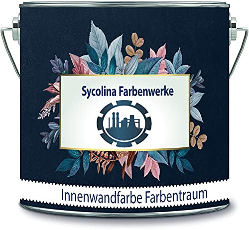 Sycolina Farbenwerke Pintura de pared para interior (10 L, alta opacidad, sin disolventes), color azul oscuro