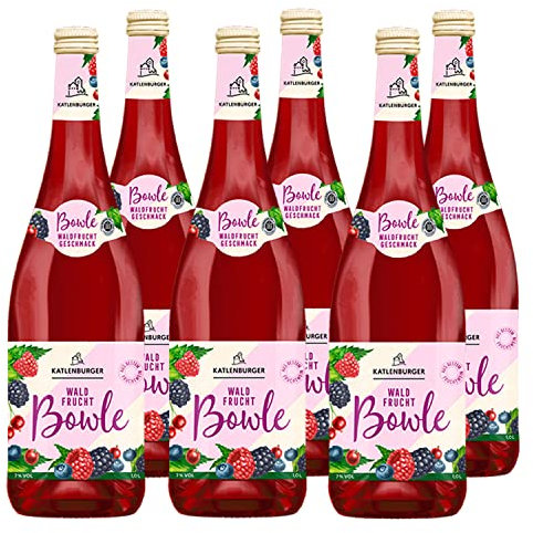 KATLENBURGER - Waldfruchtbowle | Leckere, trinkfertige Bowle mit Fruchtwein. Der Partyklassiker und Spaßgarant für jede Jahreszeit! Geschmacksrichtung Waldfrucht. Inhalt: 6x 1l mit 7% vol