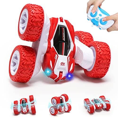 Oderra Remote Control Car, 4WD Rc Stunt Car 360 ° Double Side Flips, 2.4Ghz Radio Controlled Cars with Rechargeable Battery