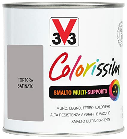 V33 Smalto Multisupporto Colorissim Tortora 0.5 L