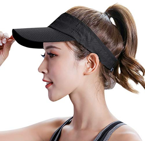TINAYAUE Sport Visor Cap sonnenschild Kappe Damen Herren Einstellbar Tennis Cap Bandana Cap Faltbar Sommerhut Schildmütze Sonnenschutz Hut Visoren Herren Für Outdoor Golf Tennis Laufen Wandern