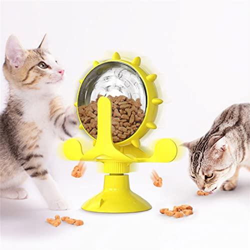 Dog Puzzle Toys Spin Interactive Cat Slow Feeder,Creative Treat Dispenser | for Pets IQ Brain Training Mental Enrichment,Reduce Boredom,Natural Foraging Skills for Smart Small and Medium Pets