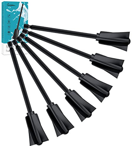 Epoxidharz Mischpaddel, Suzzam 6 Stück Farbrührer Epoxidharz Rührer, Bohrerpaddel Epoxidmischer für 1/4 Bohrer, wiederverwendbarer Farbmischer für Epoxid, Silikonmischen, Malen, Keramikglasur