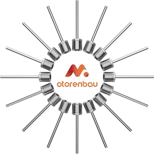 Motorenbau Ballpumpe nadeln (35er Pack), Edelstahl-Luftpumpennadeln für Basketbälle, Fußbälle, Rugbybälle, Volleybälle usw., Ersatz-Ballpumpennadeln mit Aufbewahrungsbox