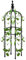 LAANCOO Obélisque pour Plantes grimpantes,Obélisque de Jardin Treillis de Jardin Support pour Plantes grimpantes Tour de Vigne Obélisque pour Rosier Tomate