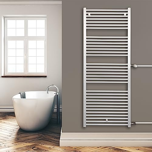 Austausch Badheizkörper Bad Renovierung Heizkörper mit Seitenanschluss Nabenanschluss weiß (1732 x 600 (Anschlussmaß 850) mm) (899 Watt nach EN442)
